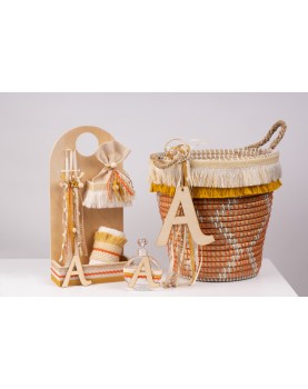 ΔΙΠΛΟΣ ΚΡΙΚΟΣ ΜΕ ΞΥΛΙΝΟ ΜΟΝΟΓΡΑΜΜΑ (BOHO STYLE)