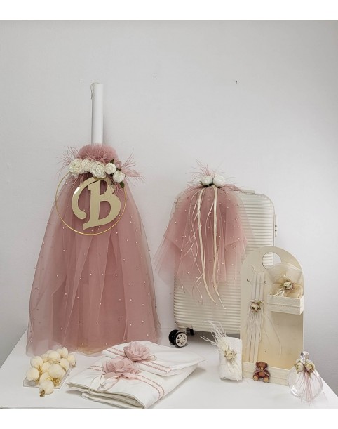 ΡΟΖ ΤΟΥΛΙΝΗ ΜΕ ΛΟΥΛΟΥΔΙΑ, ΠΟΥΠΟΥΛΛΟ ΚΑΙ ΜΟΝΟΓΡΑΜΜΑ- διδυμουλες ΡΟΖ ΤΟΥΛΙΝΗ ΜΕ ΛΟΥΛΟΥΔΙΑ, ΠΟΥΠΟΥΛΛΟ ΚΑΙ ΜΟΝΟΓΡΑΜΜΑ- διδυμουλες