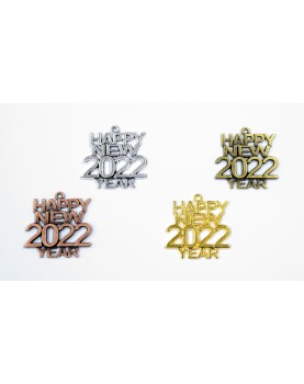 ΜΕΤΑΛΛΙΚΟ ΚΡΕΜΑΣΤΟ Happy new 2022 year 
